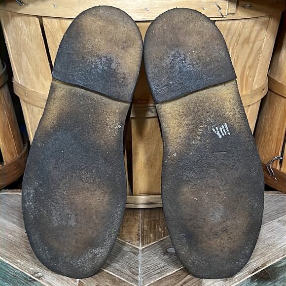 Clarks Originals Beeswax Brown Leather Crepe Sole Desert Chukka Boots Men Size 9 - Picture 10 of 11